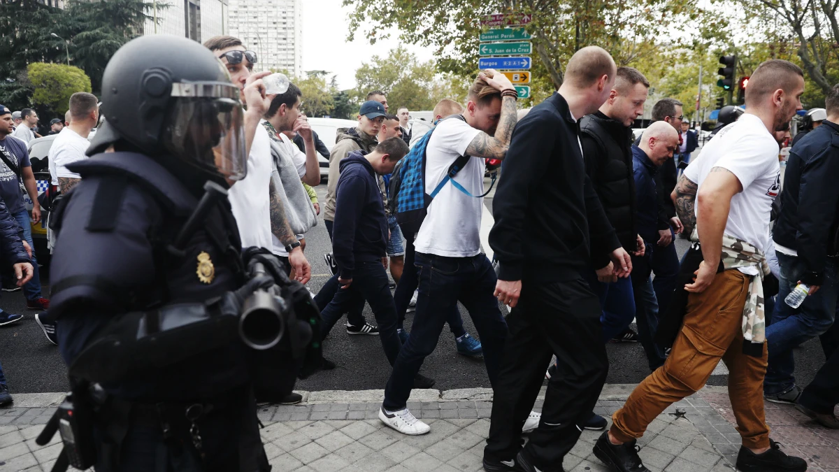 Seguridad en torno a la afición del Legia