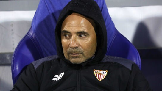 Sampaoli, en el banquillo del Sevilla