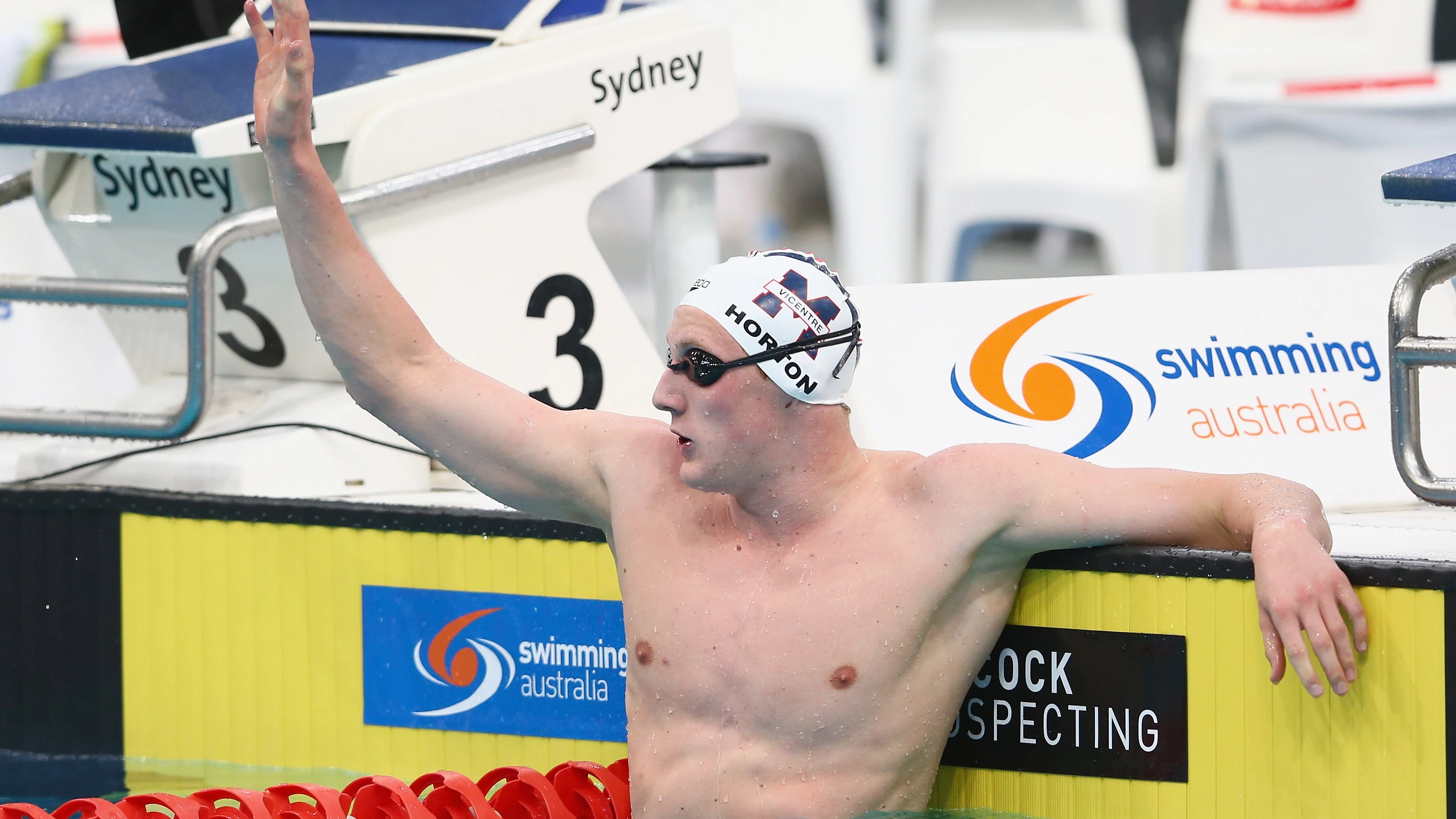 Mark Horton, durante una prueba de natación