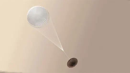 Imagen facilitada por la Agencia Espacial Europea (ESA) muestra una ilustración de un artista del módulo Schiaparelli durante su aterrizaje en Marte Imagen facilitada por la Agencia Espacial Europea (ESA) muestra una ilustración de un artista del módulo Schiaparelli durante su aterrizaje en Marte