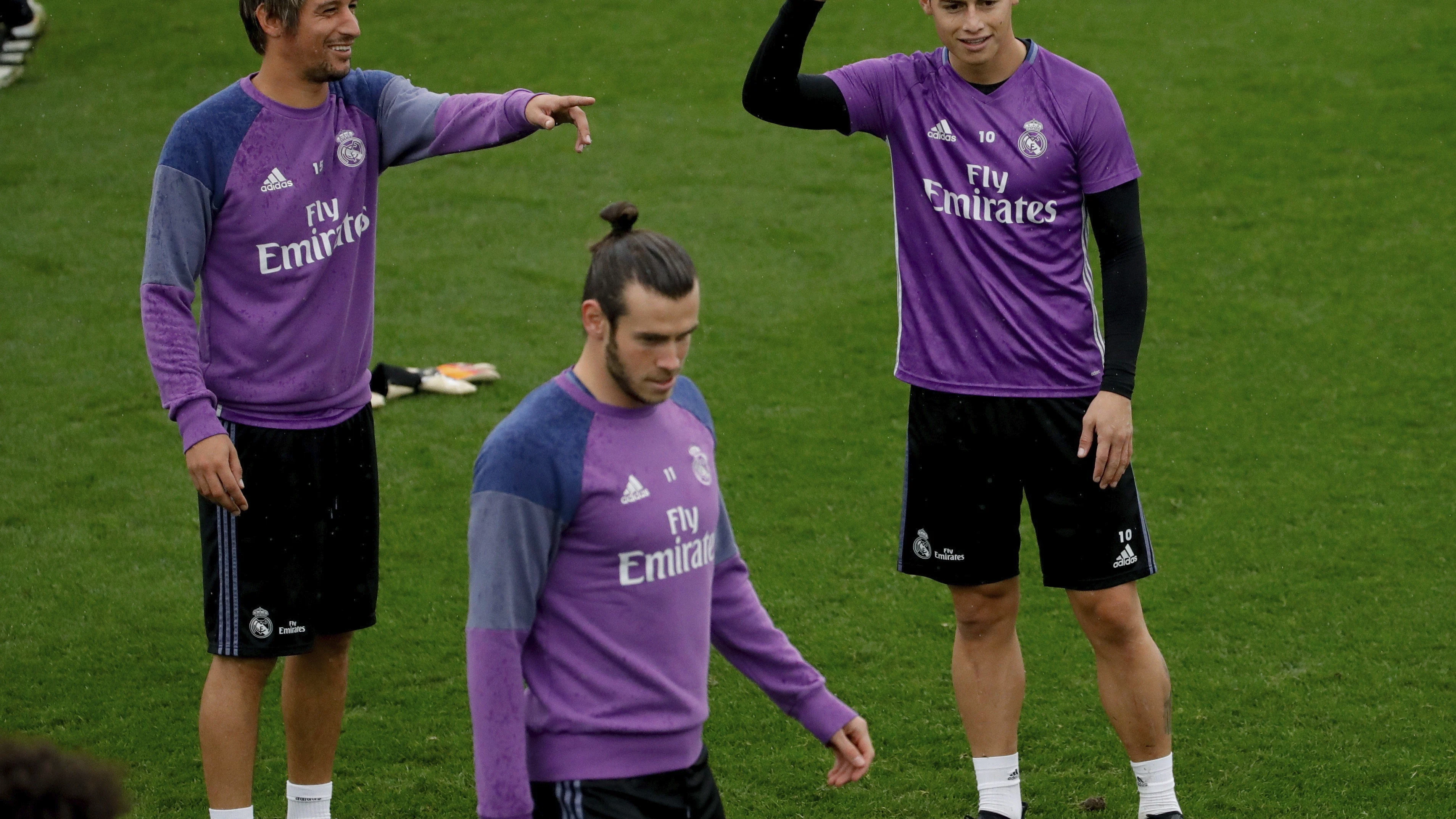 Coentrao, en el entrenamiento en Valdebebas