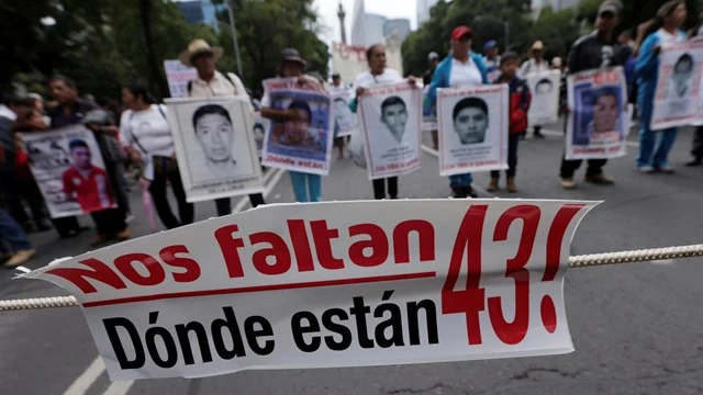 Imagen de la manifestación en favor de los desaparecidos 