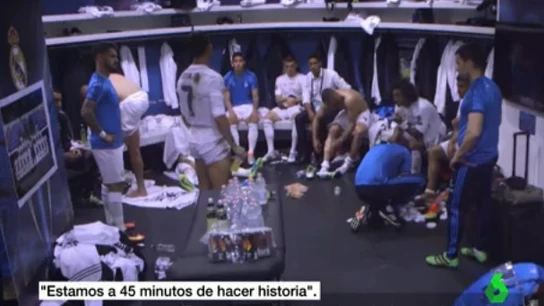 Charla de Cristiano en el vestuario de San Siro Charla de Cristiano en el vestuario de San Siro