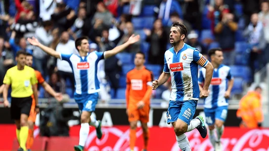 Los jugadores del Espanyol celebran un gol ante el Eibar Los jugadores del Espanyol celebran un gol ante el Eibar