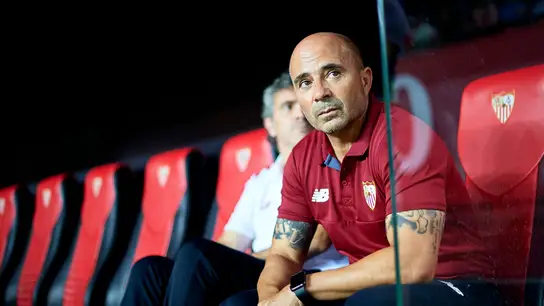 Jorge Sampaoli, en el banquillo del Sevilla Jorge Sampaoli, en el banquillo del Sevilla
