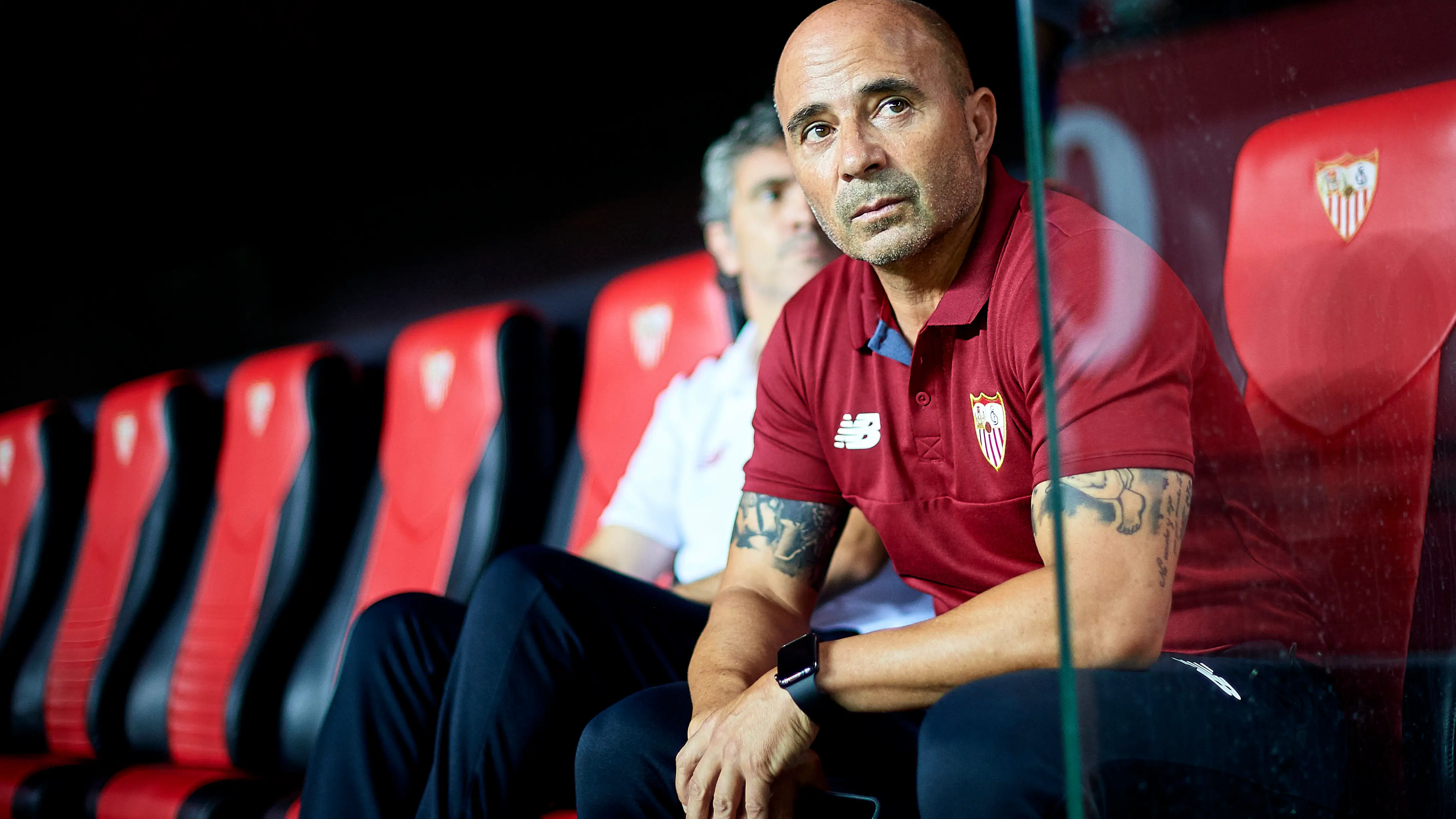 Jorge Sampaoli, en el banquillo del Sevilla