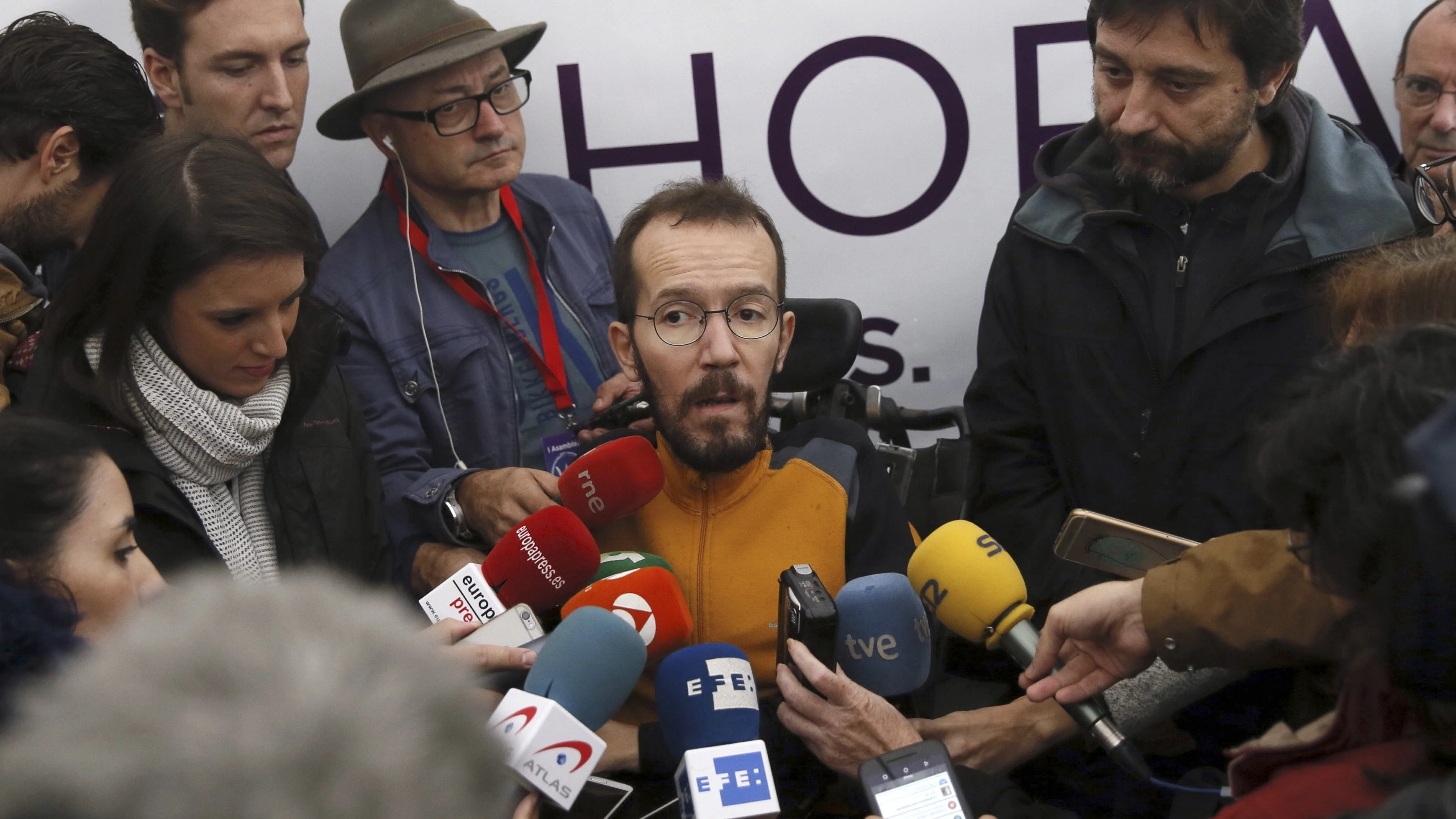 El secretario de Organización de Podemos, Pablo Echenique, tras la I Asamblea Estatal de Vamos!, en Madrid El secretario de Organización de Podemos, Pablo Echenique, tras la I Asamblea Estatal de Vamos!, en Madrid