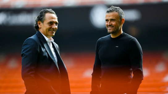 Luis Enrique, con Prandelli Luis Enrique, con Prandelli