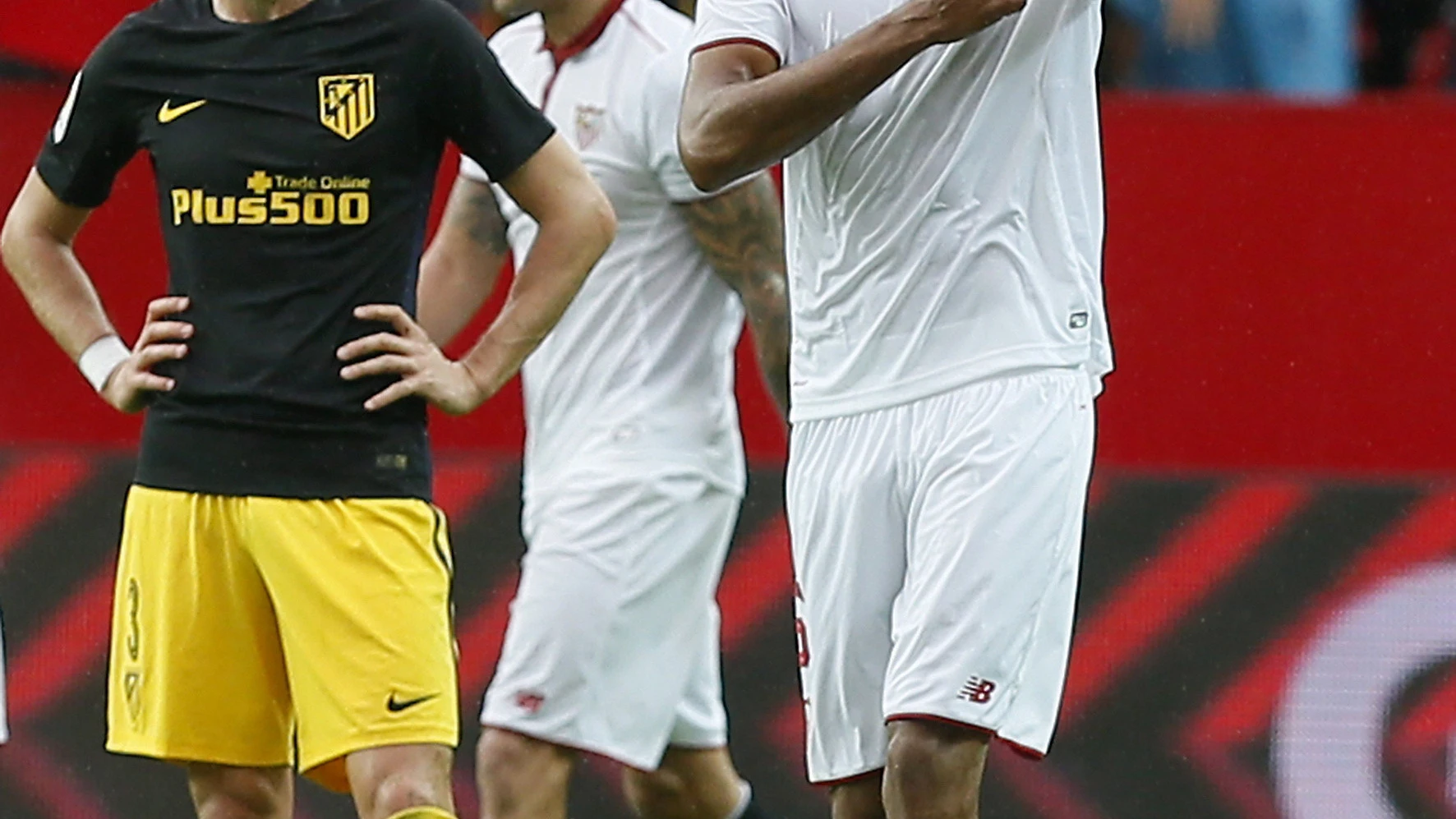 N'Zonzi celebra su gol al Atlético de Madrid N'Zonzi celebra su gol al Atlético de Madrid