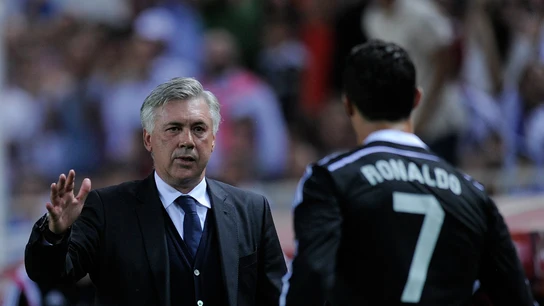 Ancelotti saluda a Cristiano Ancelotti saluda a Cristiano