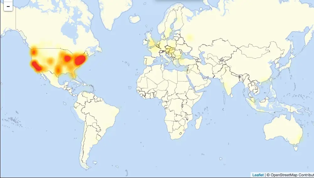 Zonas más afectadas por el ataque DDoS 