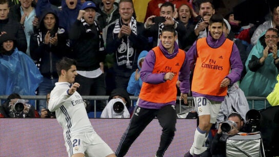 Morata celebra su gol ante el Athletic