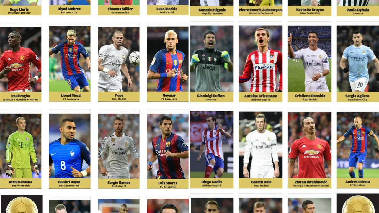 30 nominados al Balón de Oro 30 nominados al Balón de Oro