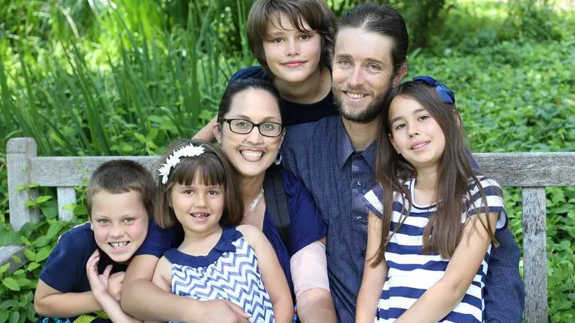 Stephanie Packer y su familia