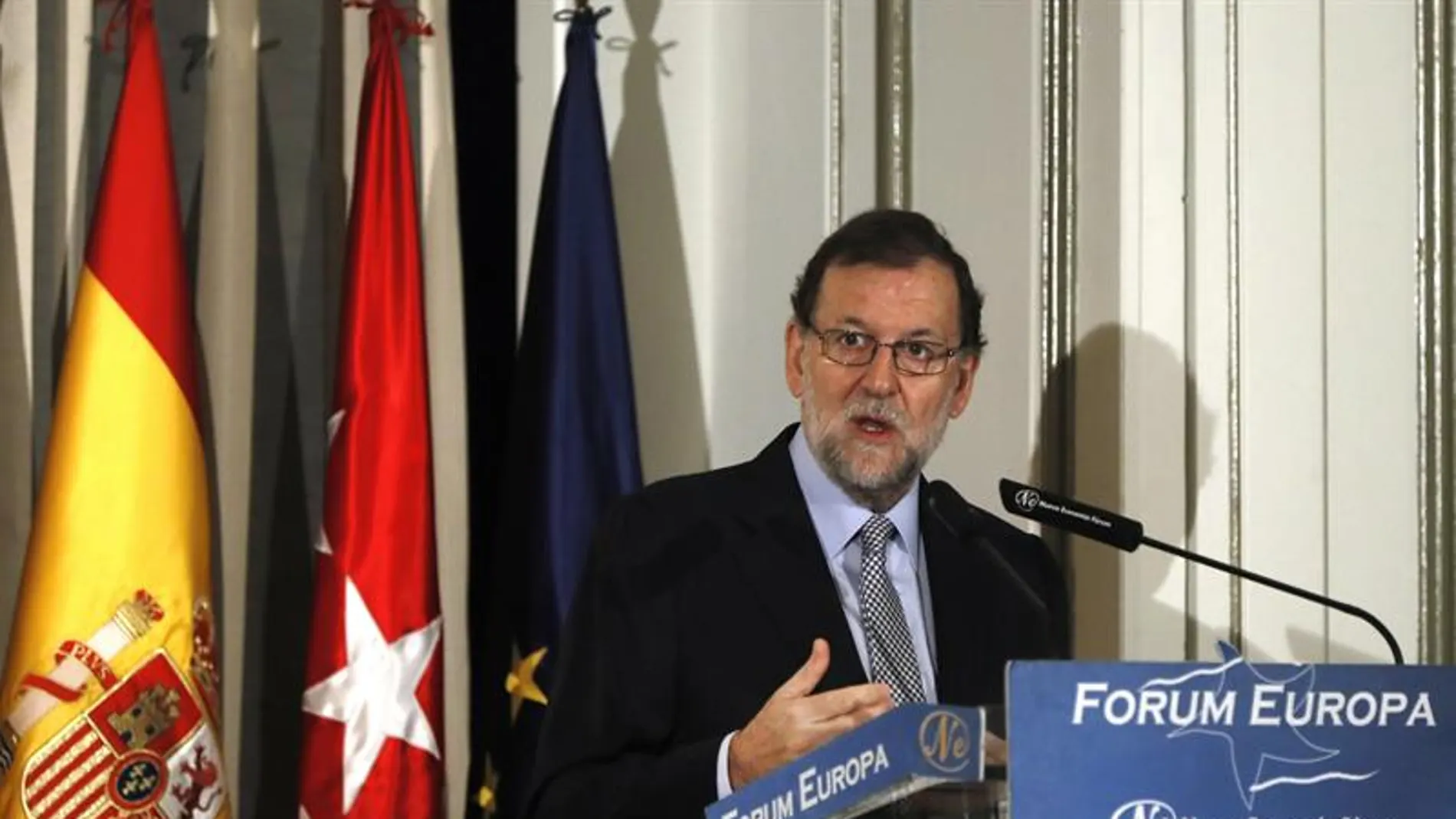 Mariano Rajoy, durante una conferencia