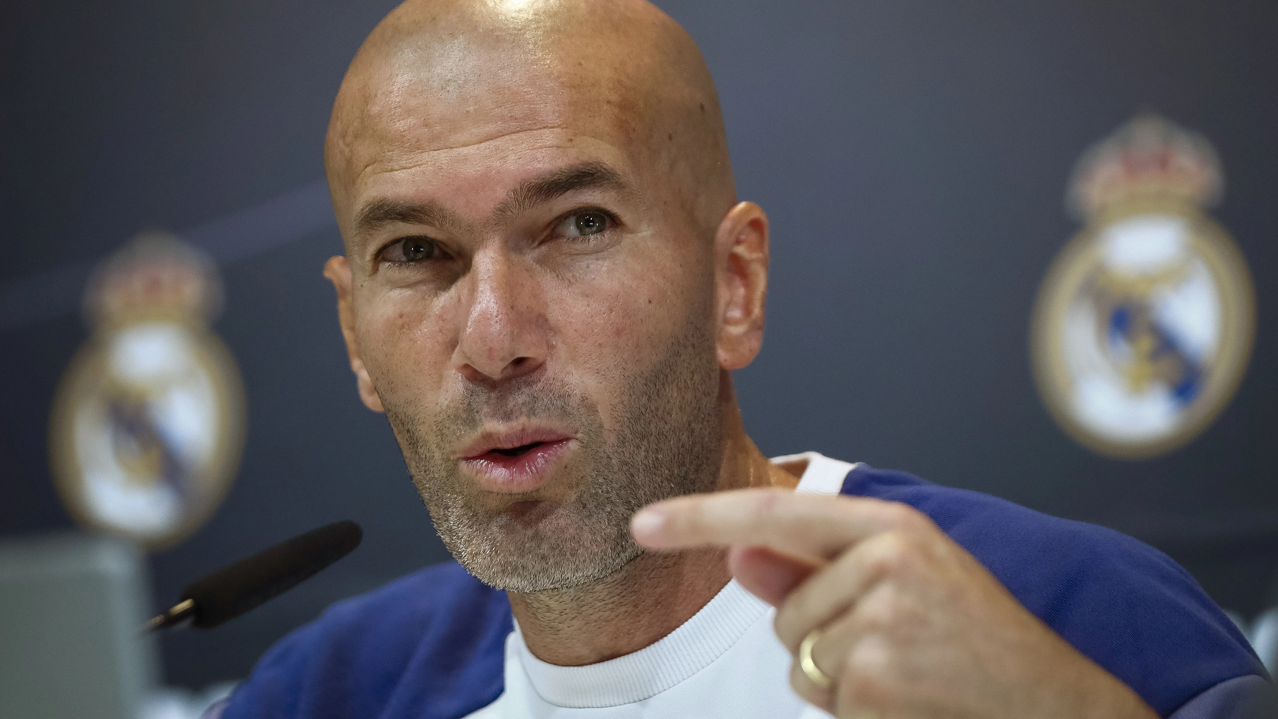 Zinedine Zidane en rueda de prensa