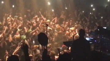 Kevin Durant, en un concierto en Oakland