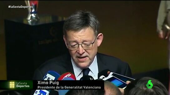 Frame 1.581699 de: Ximo Puig critica la actitud de los jugadores del Bar&ccedil;a en Mestalla: "Esa manera de ser no es digna de un deportista"