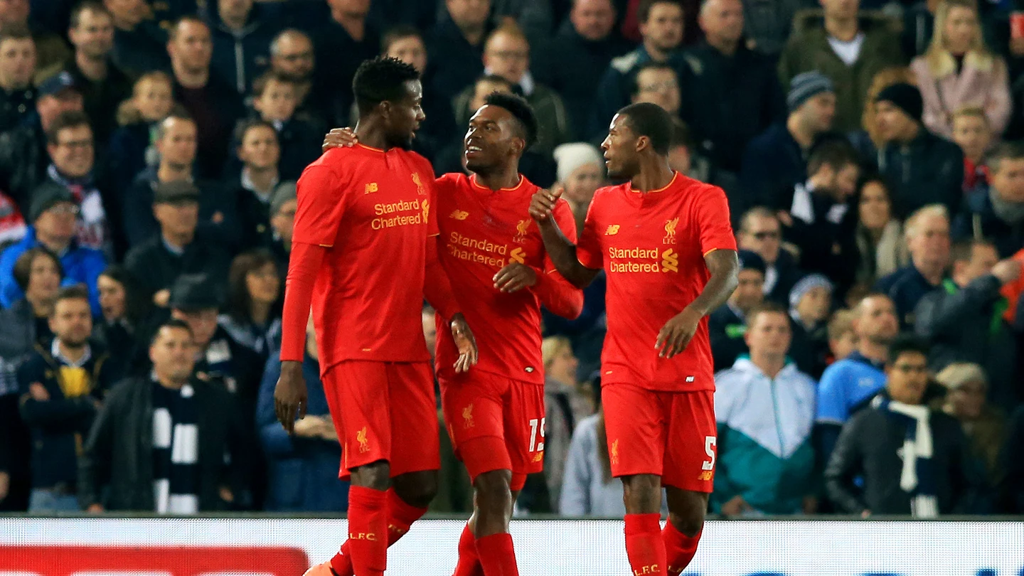 Los jugadores del Liverpool celebra un gol en Anfield Los jugadores del Liverpool celebra un gol en Anfield