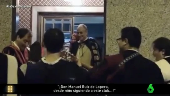 Ruiz de Lopera recibe a una tuna Ruiz de Lopera recibe a una tuna