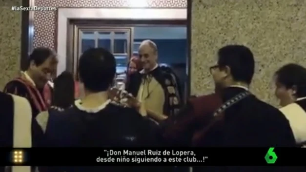 Ruiz de Lopera recibe a una tuna 