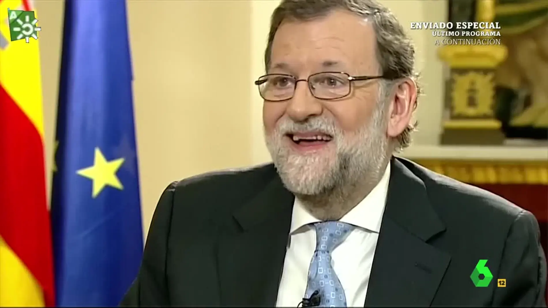 Con esta cara se ha quedado Mariano Rajoy al no pillar el chiste del Risitas 