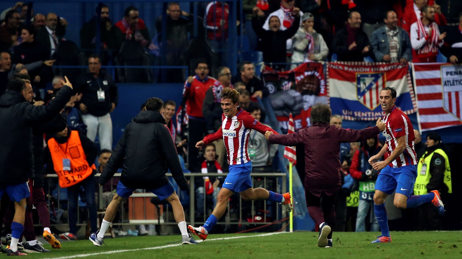 Griezmann celebrando el gol de la victoria ante el Rostov