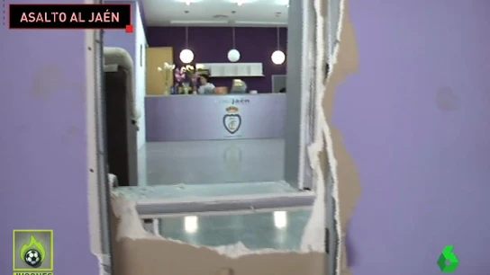 Imagen del robo sufrido en el estadio del Real Jaén Imagen del robo sufrido en el estadio del Real Jaén