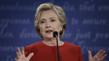 Hillary Clinton durante un discurso