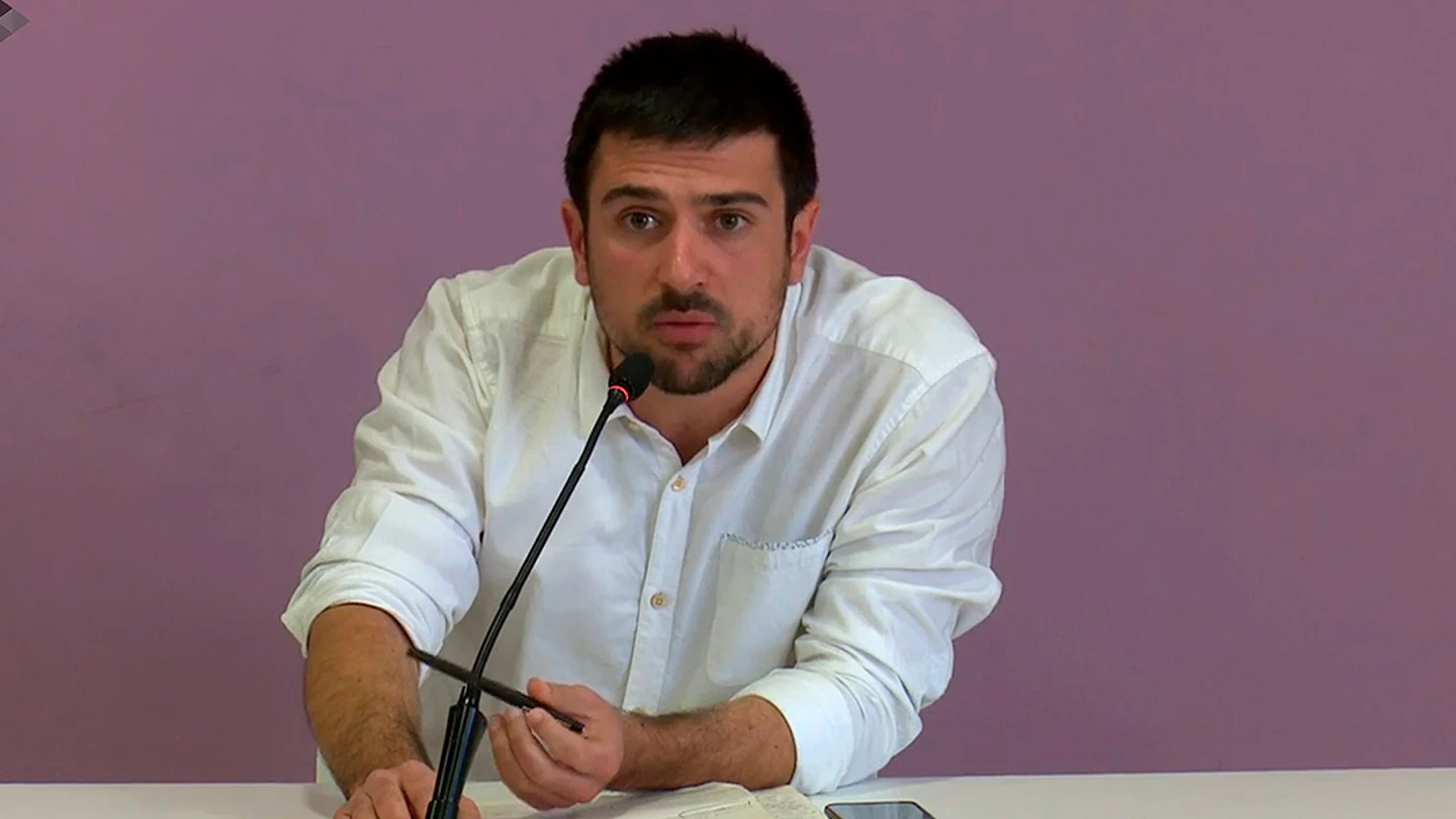 Ramón Espinar en rueda de prensa Ramón Espinar en rueda de prensa