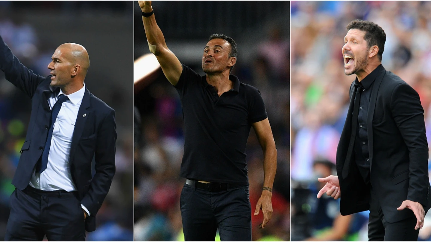 Zidane, Luis Enrique y Simeone Zidane, Luis Enrique y Simeone