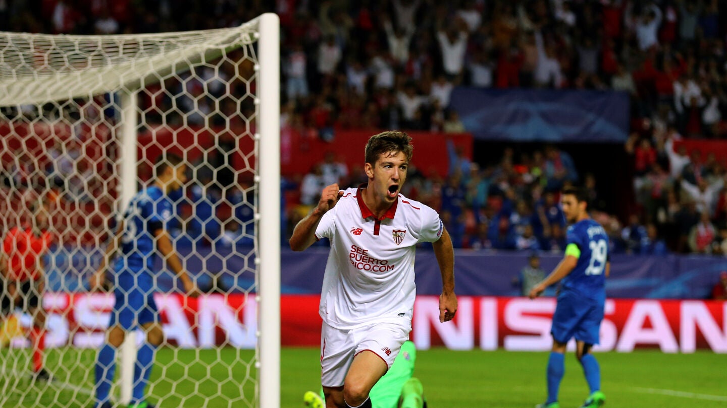 Vietto celebra su gol ante el Dinamo