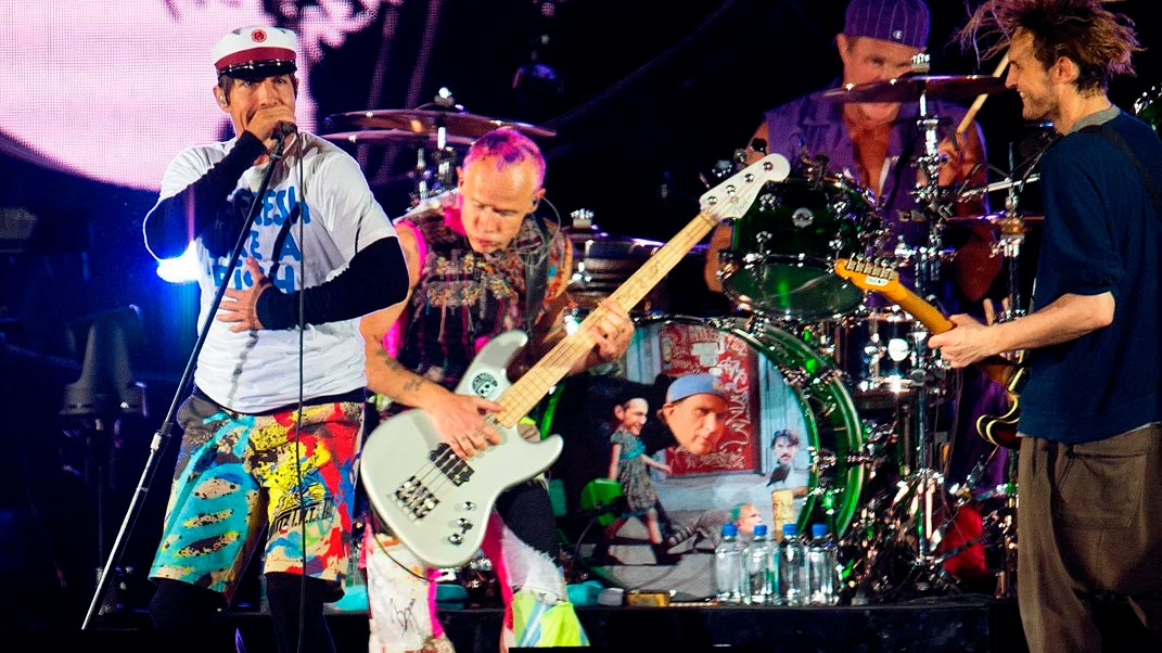 Los Red Hot Chili Peppers durante un concierto Los Red Hot Chili Peppers durante un concierto