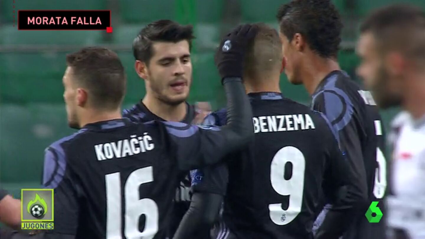Frame 29.673996 de: Cristiano y Morata, muy fr&iacute;os en la celebraci&oacute;n del gol de Benzema