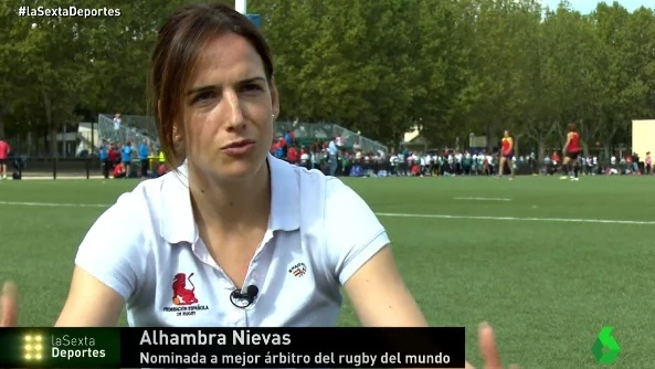 Alhambra Nievas, árbitro de Rugby