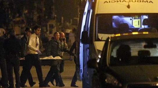 Trasladan los cuerpos sin vida de los narcotraficantes Trasladan los cuerpos sin vida de los narcotraficantes