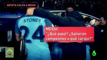 Frame 82.689557 de: Arteta niega haber empezado la bronca con Messi: "¿Qué ganaron, la Champions?"