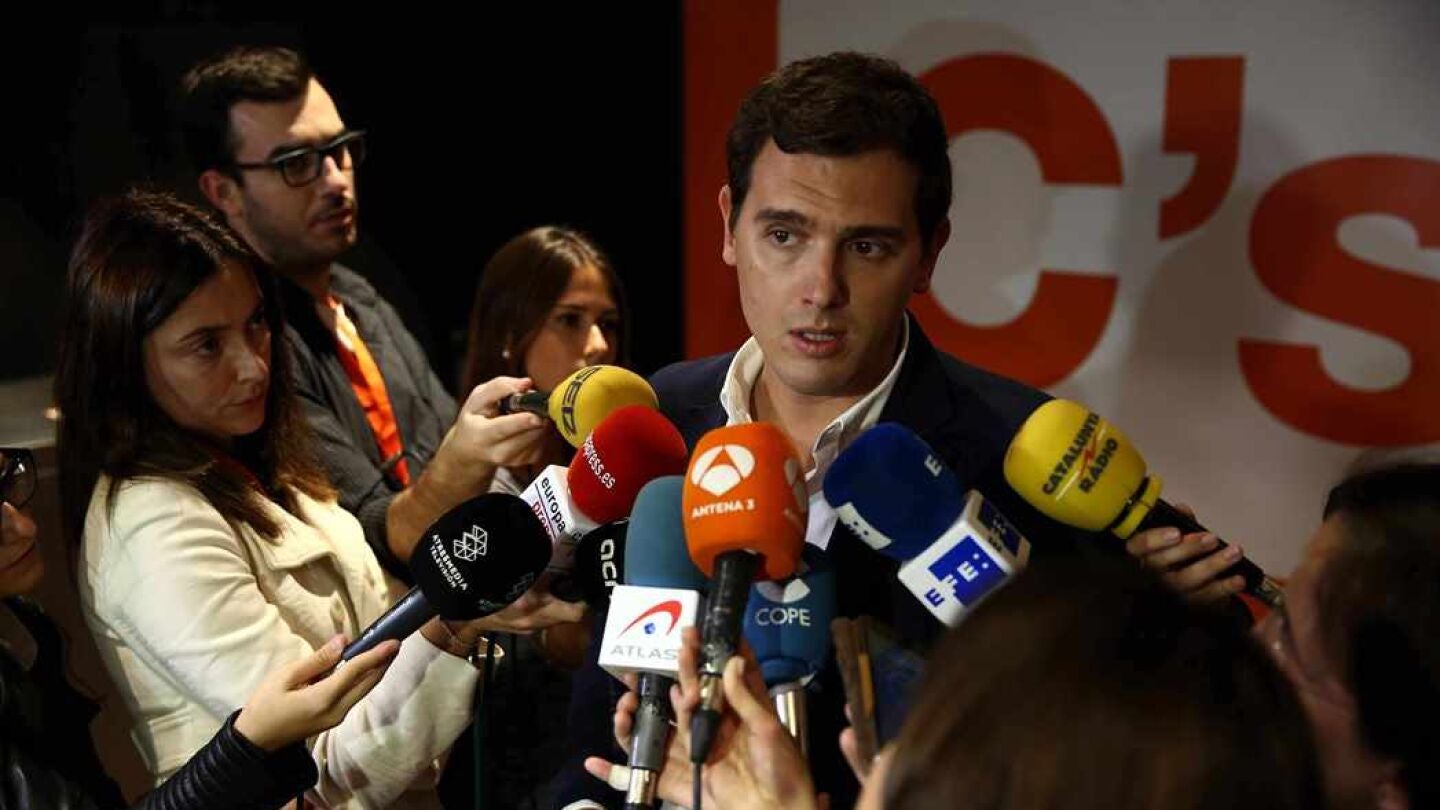 Albert Rivera ante los medios
