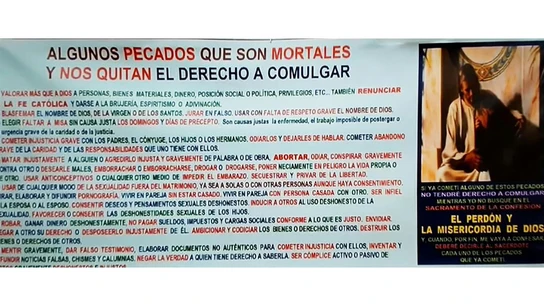 La pancarta de la polémica en Viveros La pancarta de la polémica en Viveros