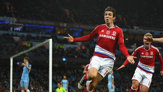 El Middlesbrough celebra un gol ante el City El Middlesbrough celebra un gol ante el City