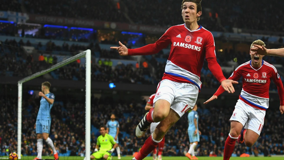 El Middlesbrough celebra un gol ante el City