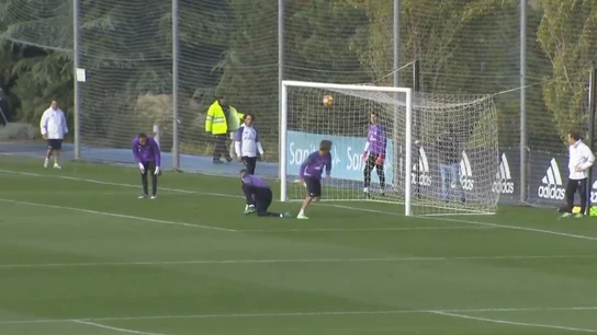 Coentrao se luce en el entrenamiento Coentrao se luce en el entrenamiento
