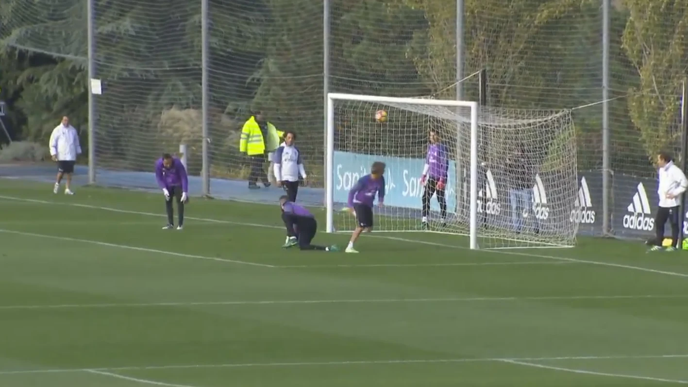 Coentrao se luce en el entrenamiento