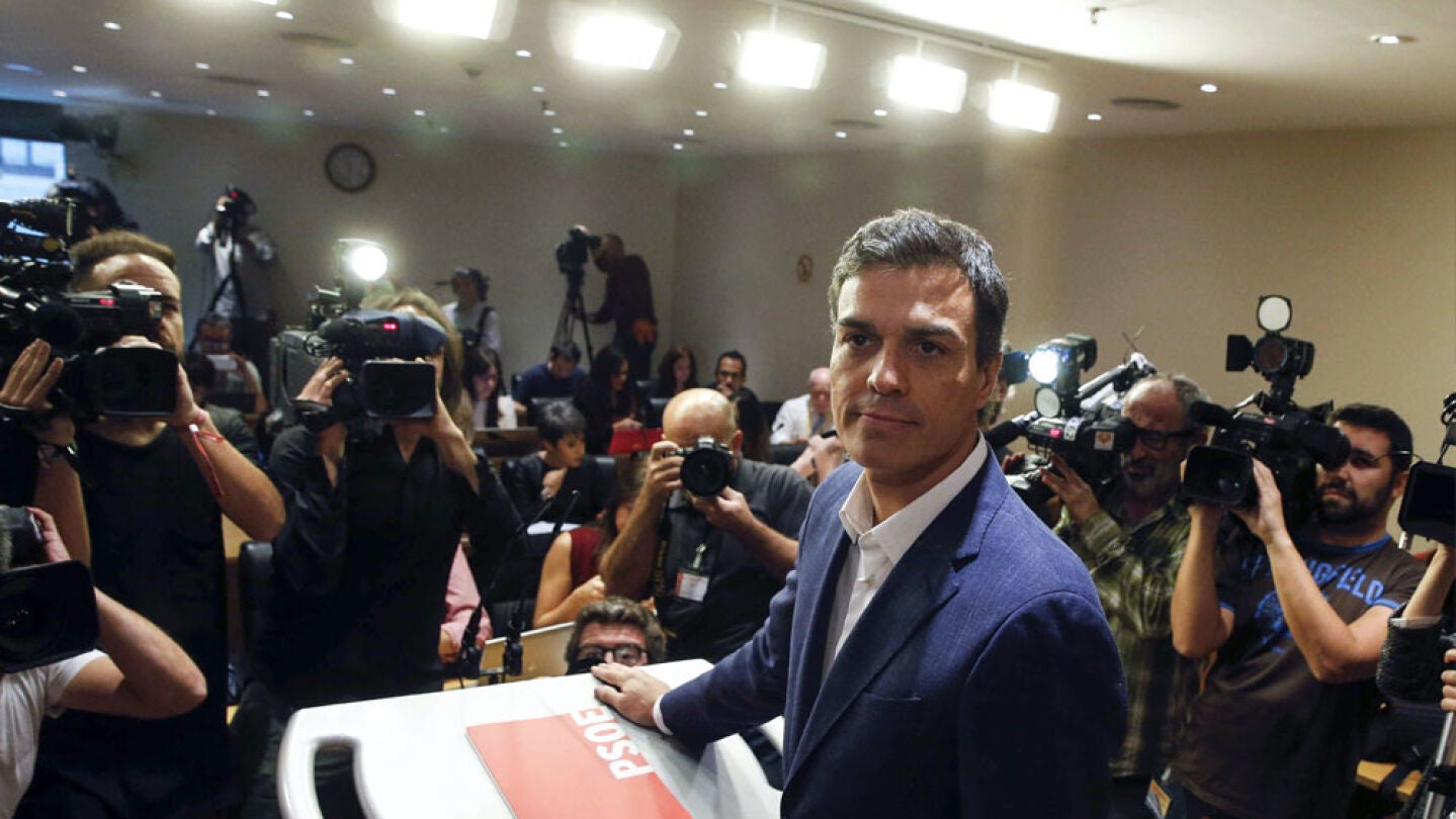 Pedro S&aacute;nchez ante los medios