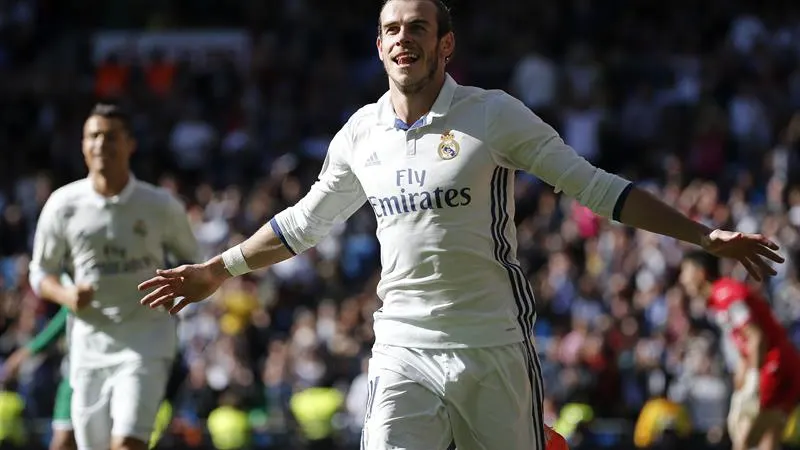 Gareth Bale celebra un gol ante el Leganés