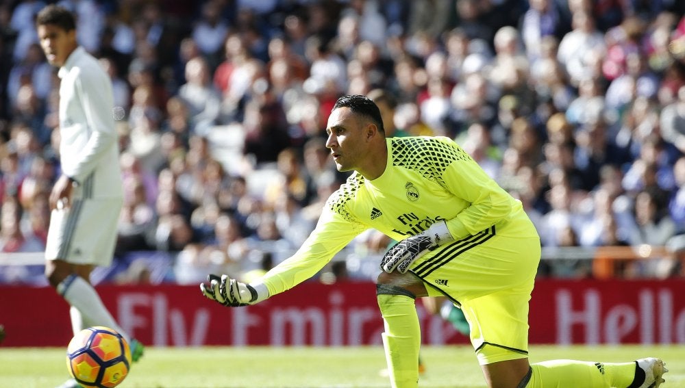 El portero costarricense Keylor Navas, durante un partido con el Real Madrid