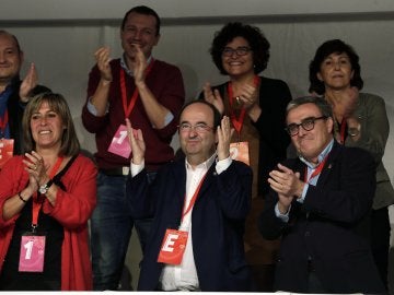 El primer secretario del PSC, Miquel Iceta, junto a la adjunta a la primera secretaría, Nuria Marín El primer secretario del PSC, Miquel Iceta, junto a la adjunta a la primera secretaría, Nuria Marín