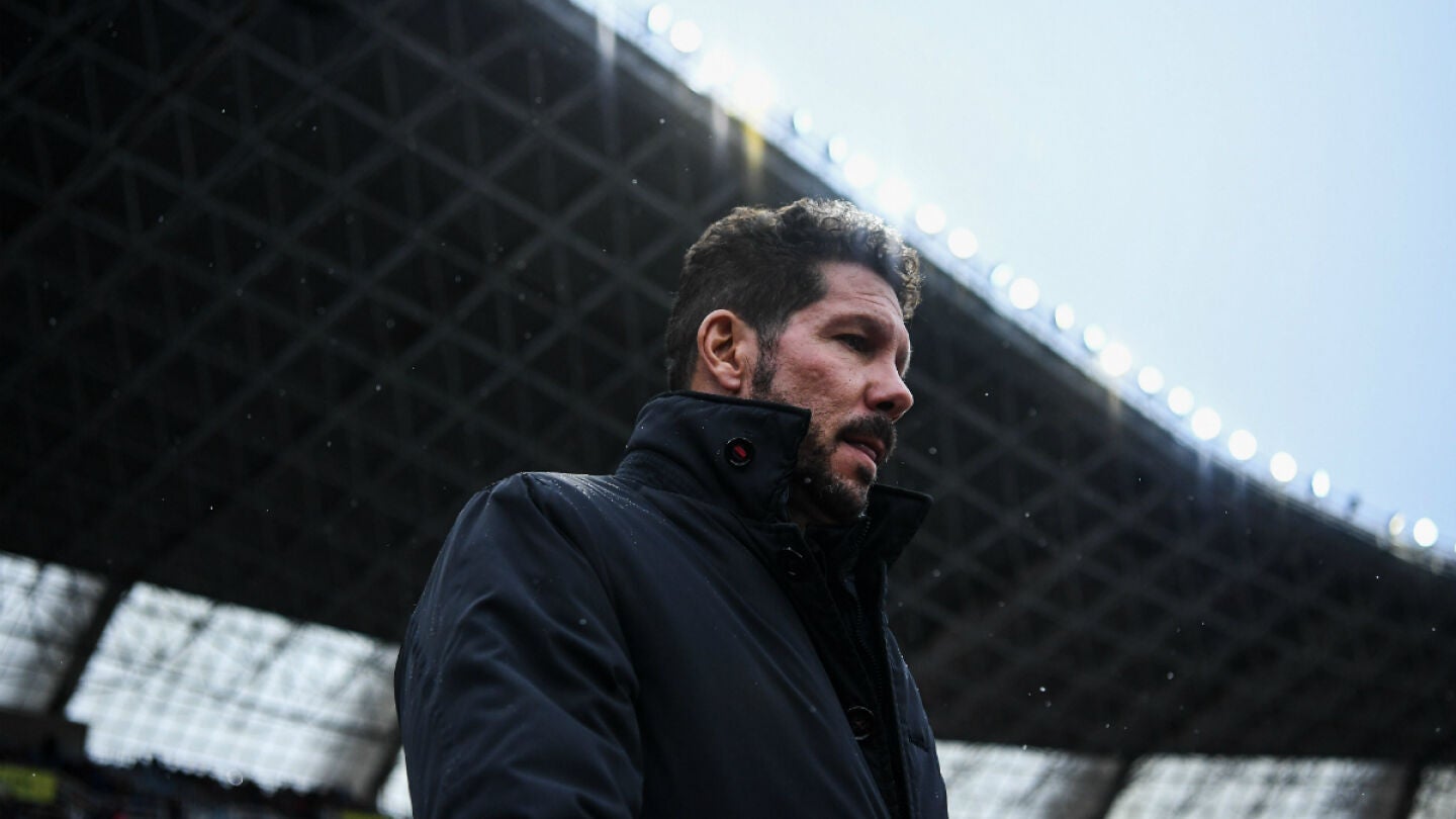 Simeone, en un partido con el Atl&eacute;tico