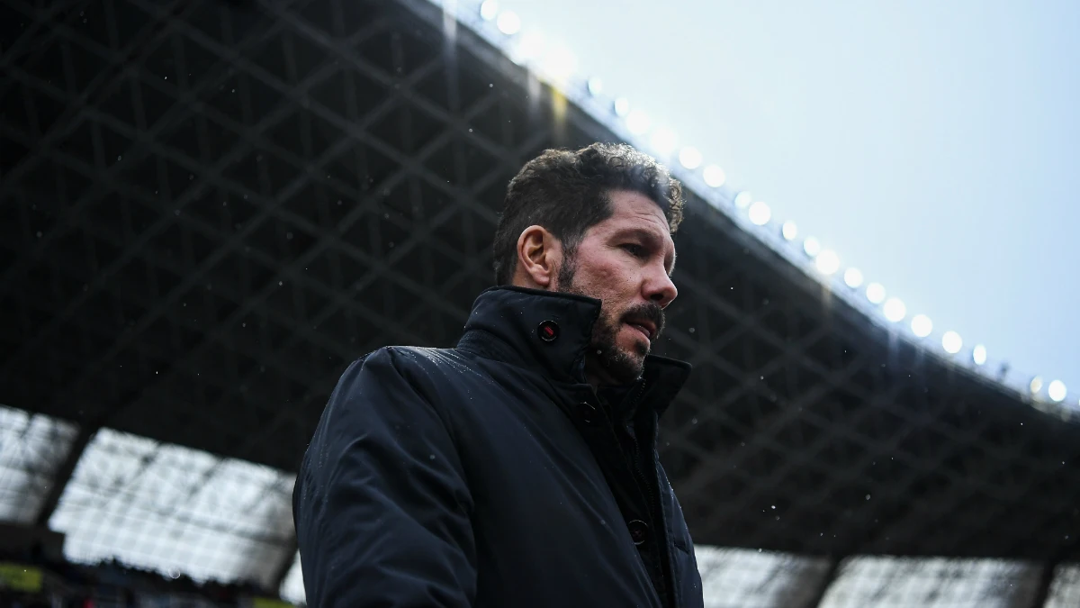 Simeone, en un partido con el Atlético