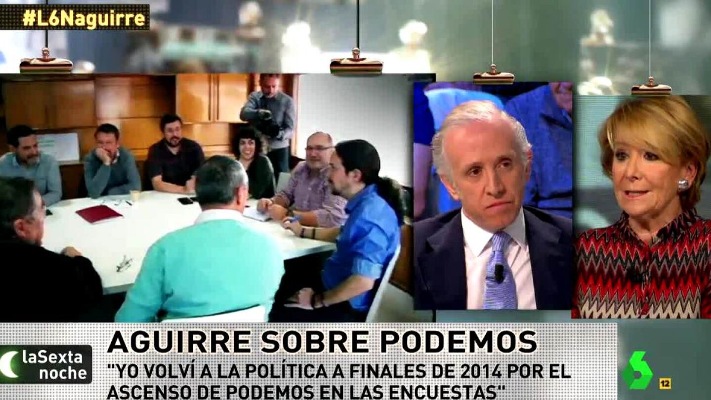Esperanza Aguirre y Eduardo Inda en laSexta